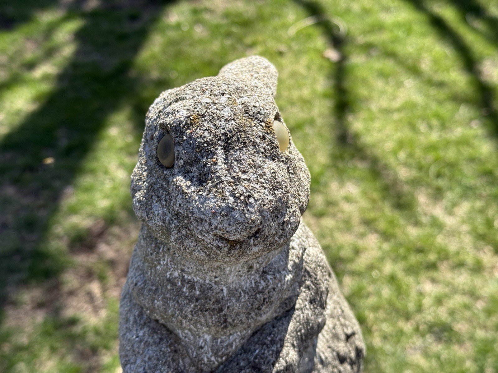 Vintage English Hare concrete bunny rabbit garden statue art