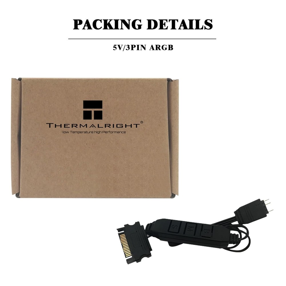 Thermalrlght A-RGB 5V Lighting Controller, Computer case Fan Black