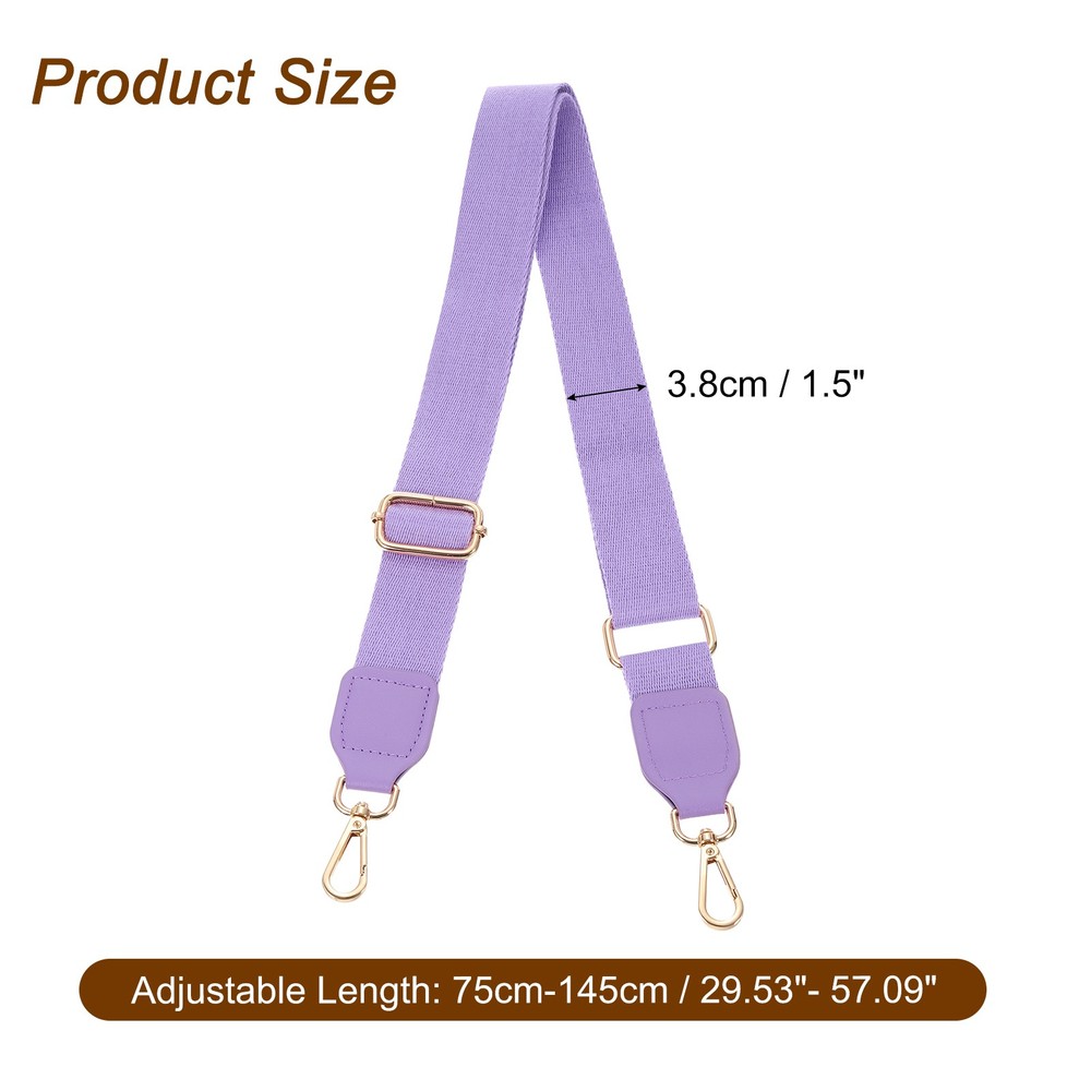 Wide Shoulder Strap, 3.8cm Replacement Crossbody Strap, Purple