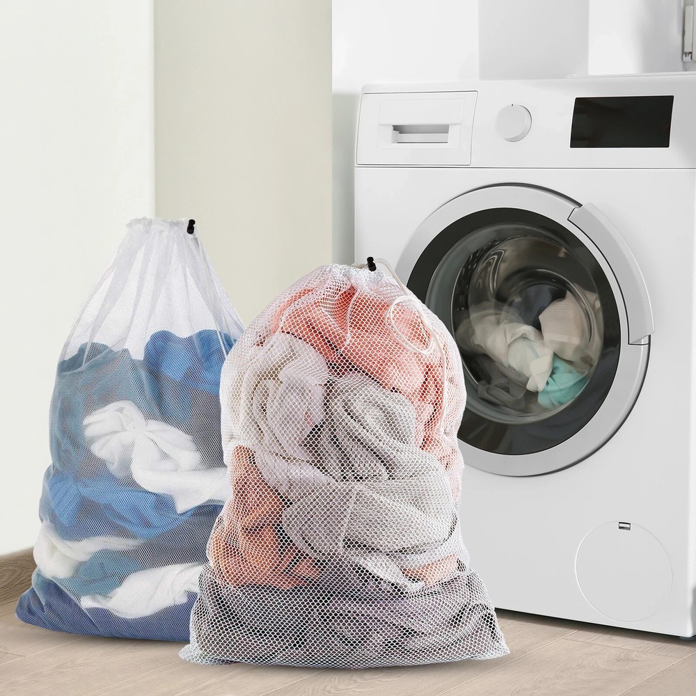 1Pcs Heavy Duty Laundry Bag Large Mesh
