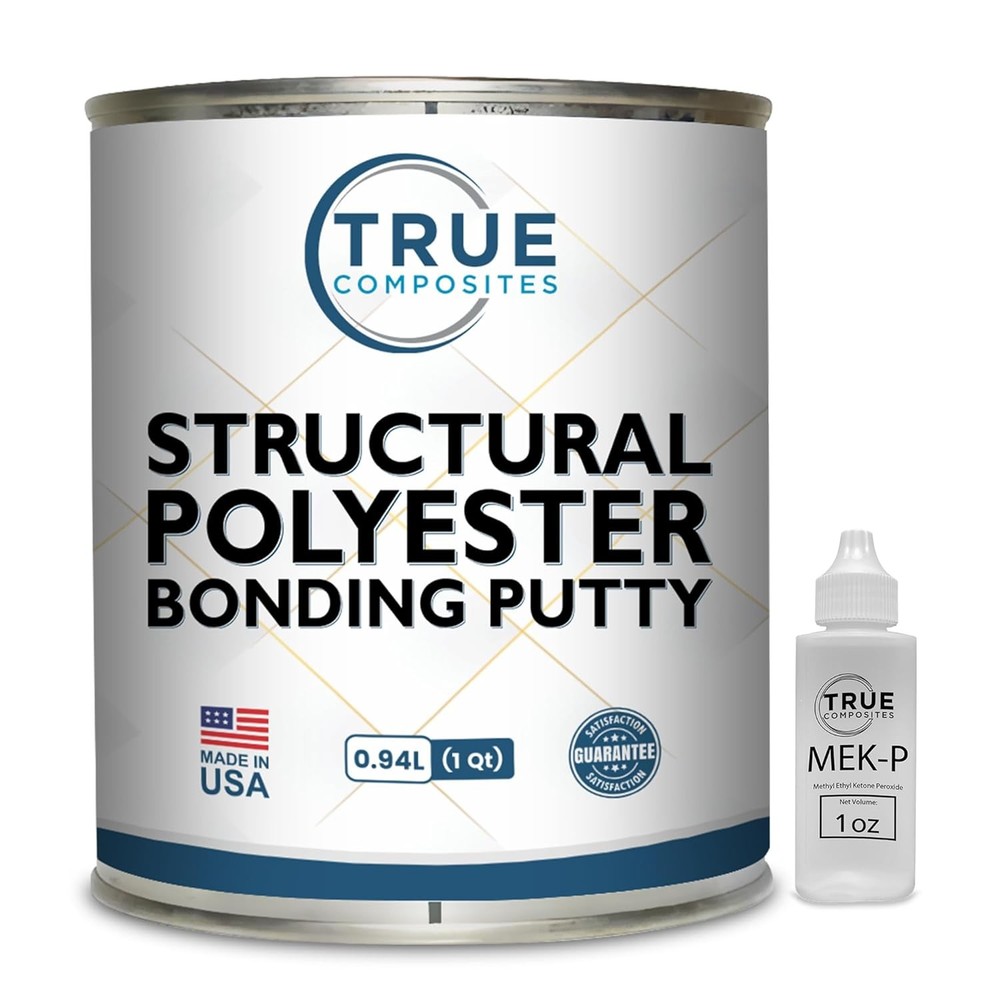 Structural Polyester Bonding Putty - Marine Grade, Fiber Reinforced Quart