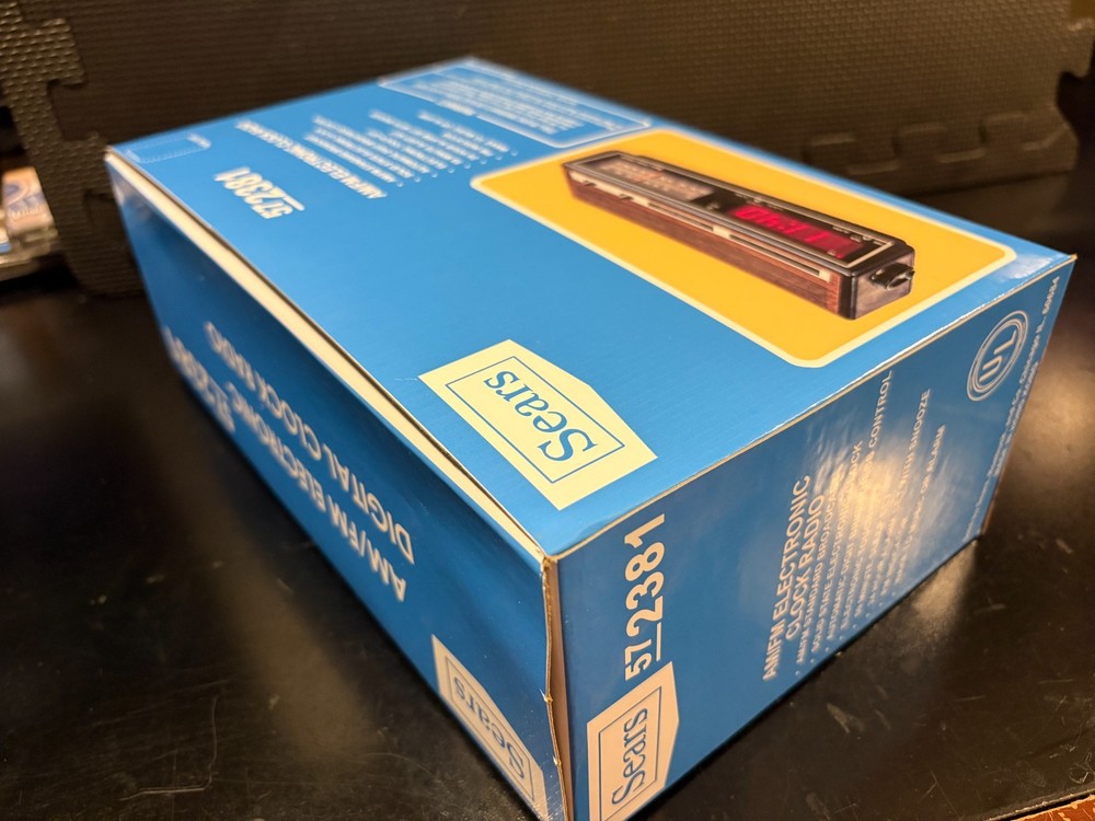 Sears Com Trek Alarm Clock - Empty custom design display box