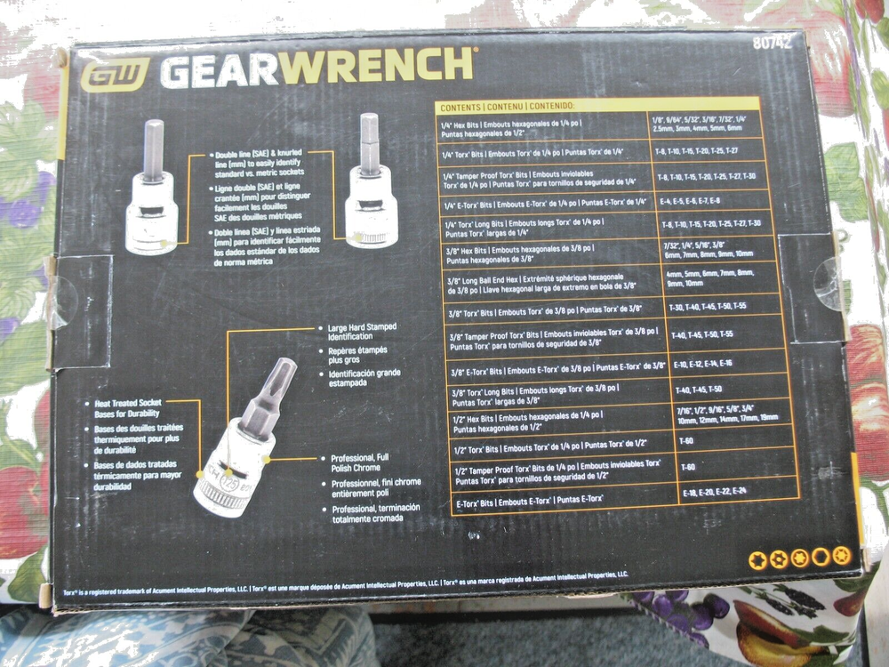 NEW EMPTY Gearwrench 84 pc Hex and Torx Bit Socket Case *EMPTY CASE* 80742