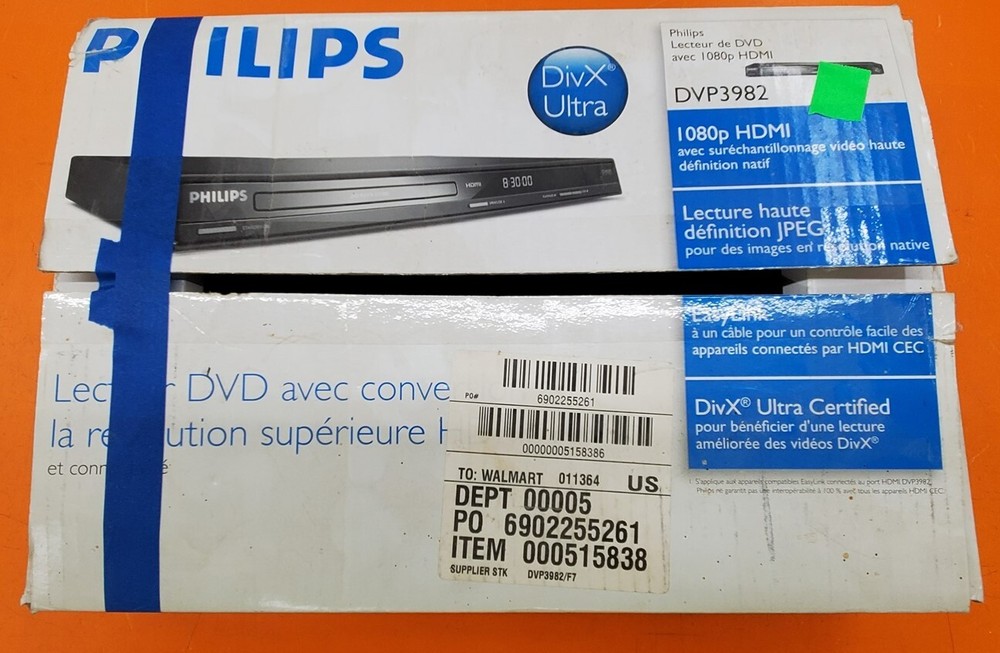 ⭐️⭐️⭐️⭐️⭐️ Philips DVP3982/F7 DVD Player **No Remote**