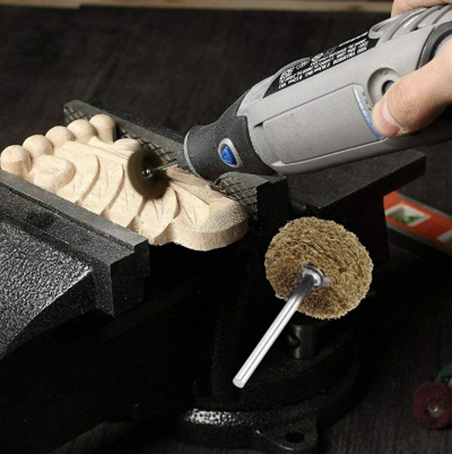 100pc Metal Polishing Buffing Abrasive Wheel Burr Kit Rotary Tool Set For Dremel