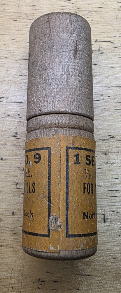 4 Yankee Drill Points in a Cork Case