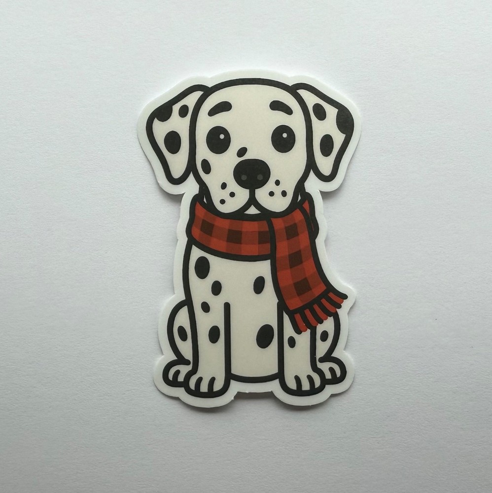 Dalmatian in Scarf Sticker