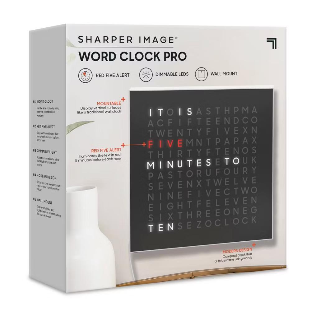 Sharper Image LED Word Clock Pro