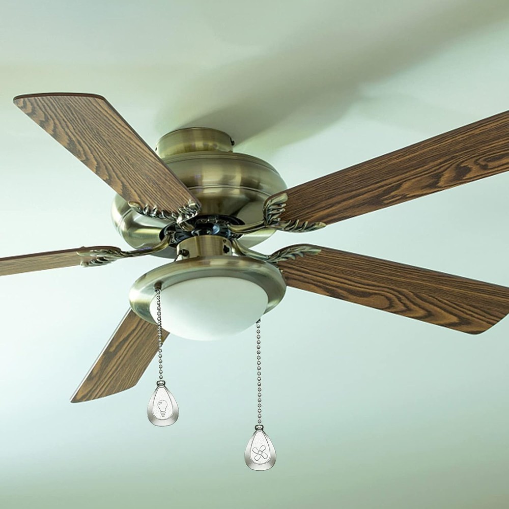 Silver Ceiling Fan Pull Chain, 12 Inches Decorative 4Pack