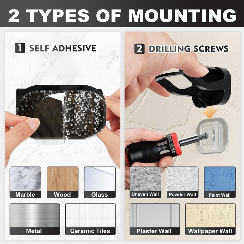 22 Pack Adhesive Hat Hooks for Wall, Removable Hat Rack for Baseball Caps, Ne...