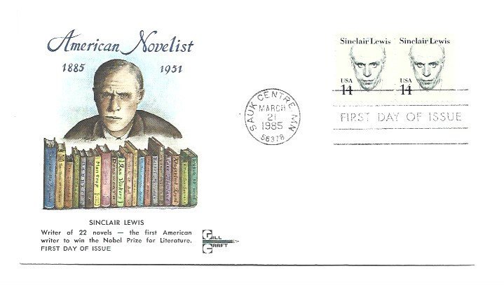 1856 14c Sinclair Lewis GillCraft FDC