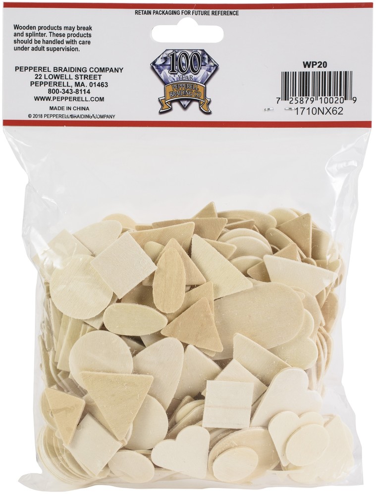 Wood Shapes 250/Pkg Assorted