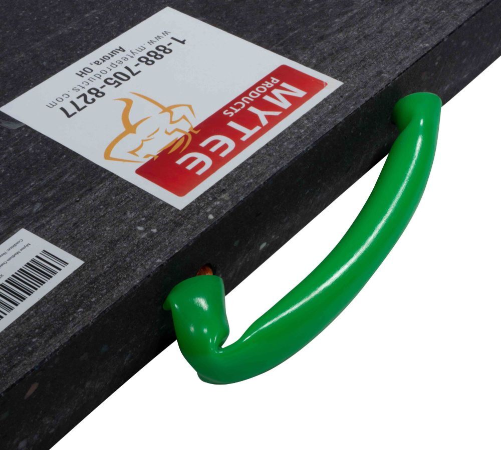 4 Pk Medium Outrigger Pad 18"x18"x1.5" for Crane, Wrecker, Tow Truck, - Black