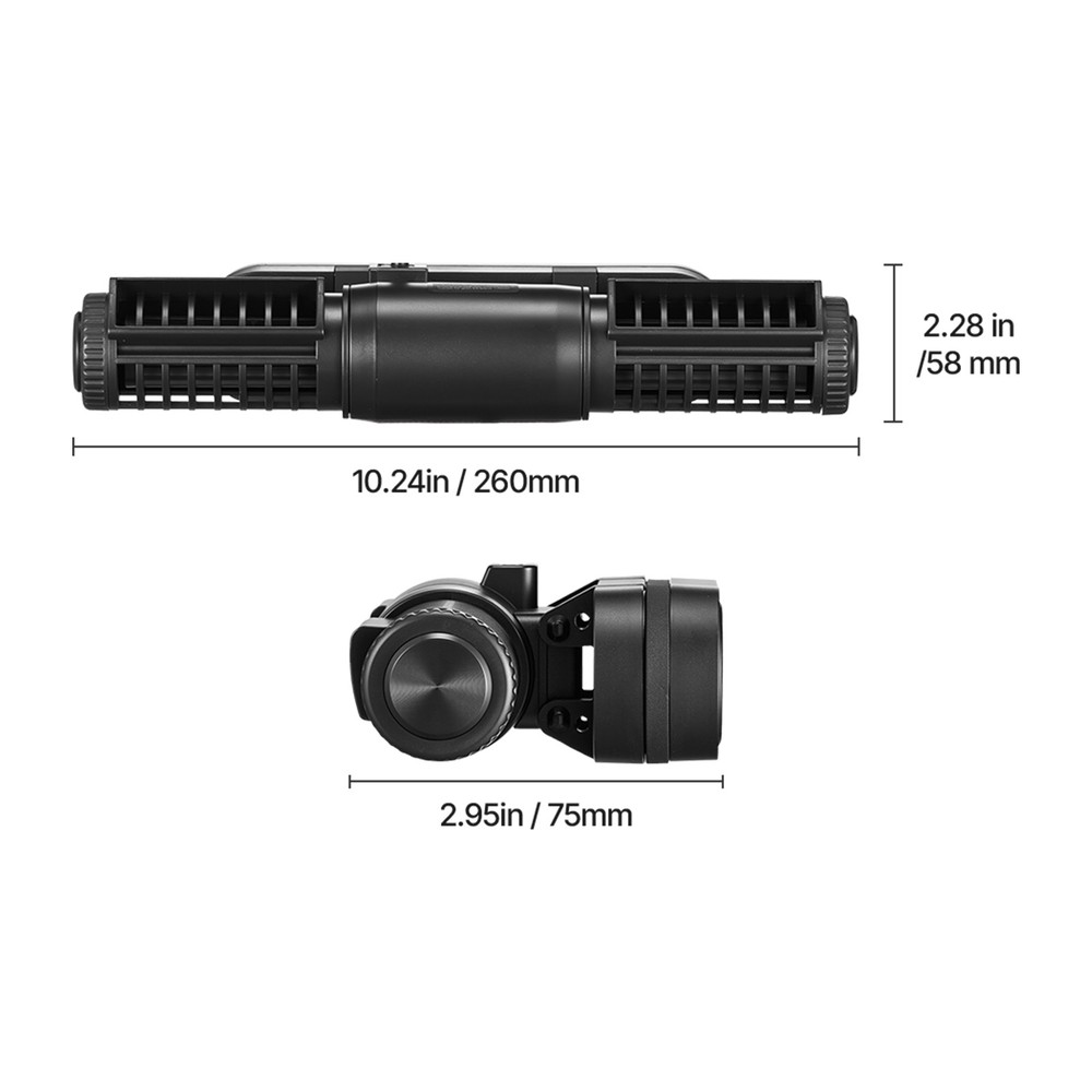Aquarium Wave Maker Adjustable Cross Flow Pump with Controller 25W 1428 GPH