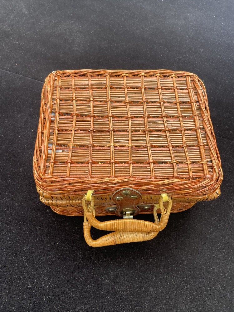 Children's Miniature Wicker Picnic Basket