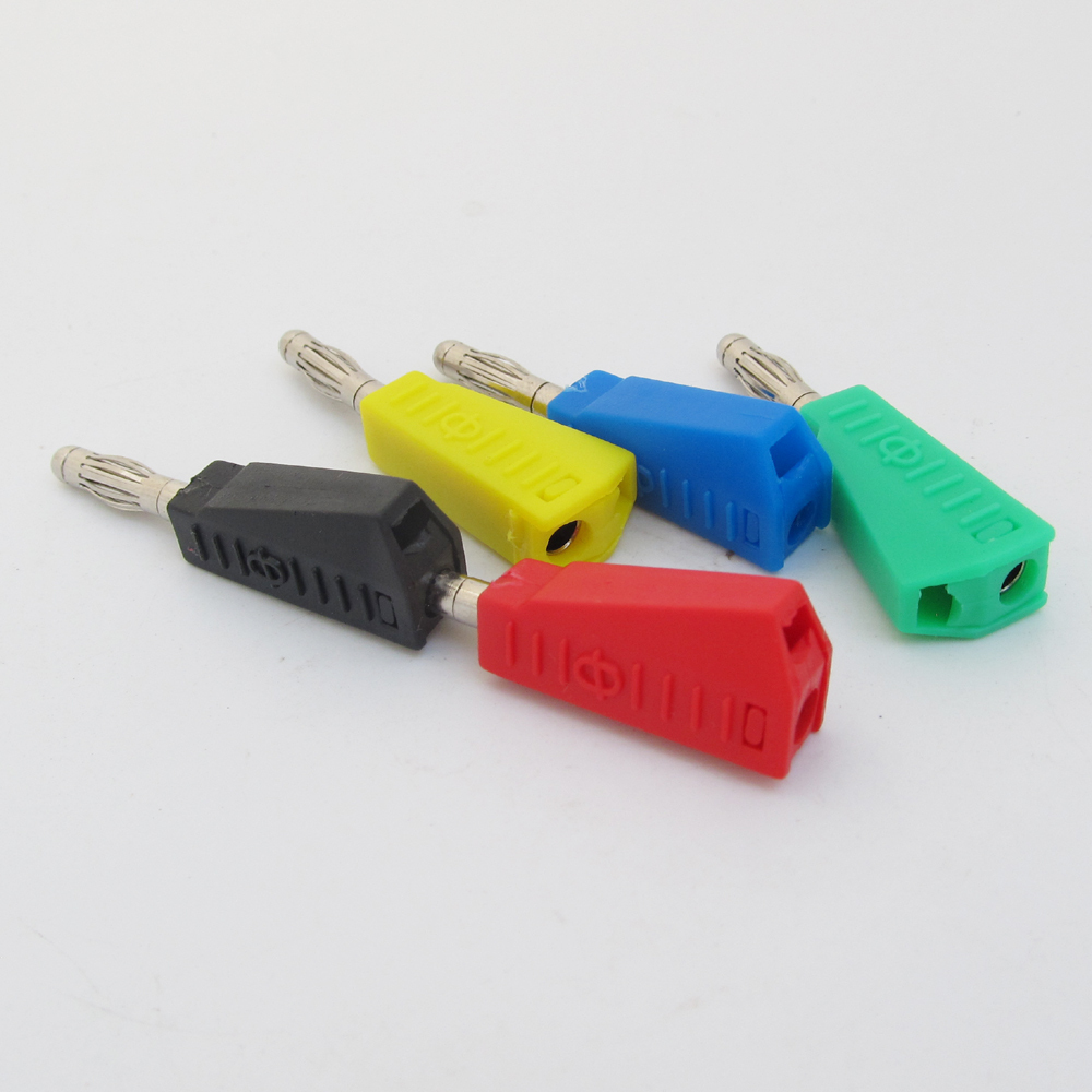 1set 5Colors Stackable Brass 4mm Banana Plug Lantern Speaker Cable Connector