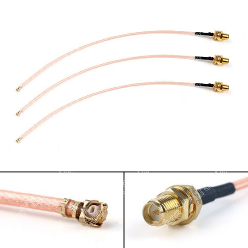 Drone antenna DJI Phantom 3 Quadcopter dual band upgrade 2-pack with U.fl cables