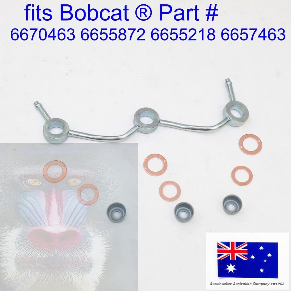 for Bobcat Injector Overflow Return Pipe Line & Washers E16 E17 E17Z E19 E20 E20
