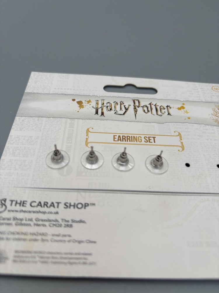 Harry Potter Earrings Set Snitch 9 3/4 Studs Gift Missing One Pair