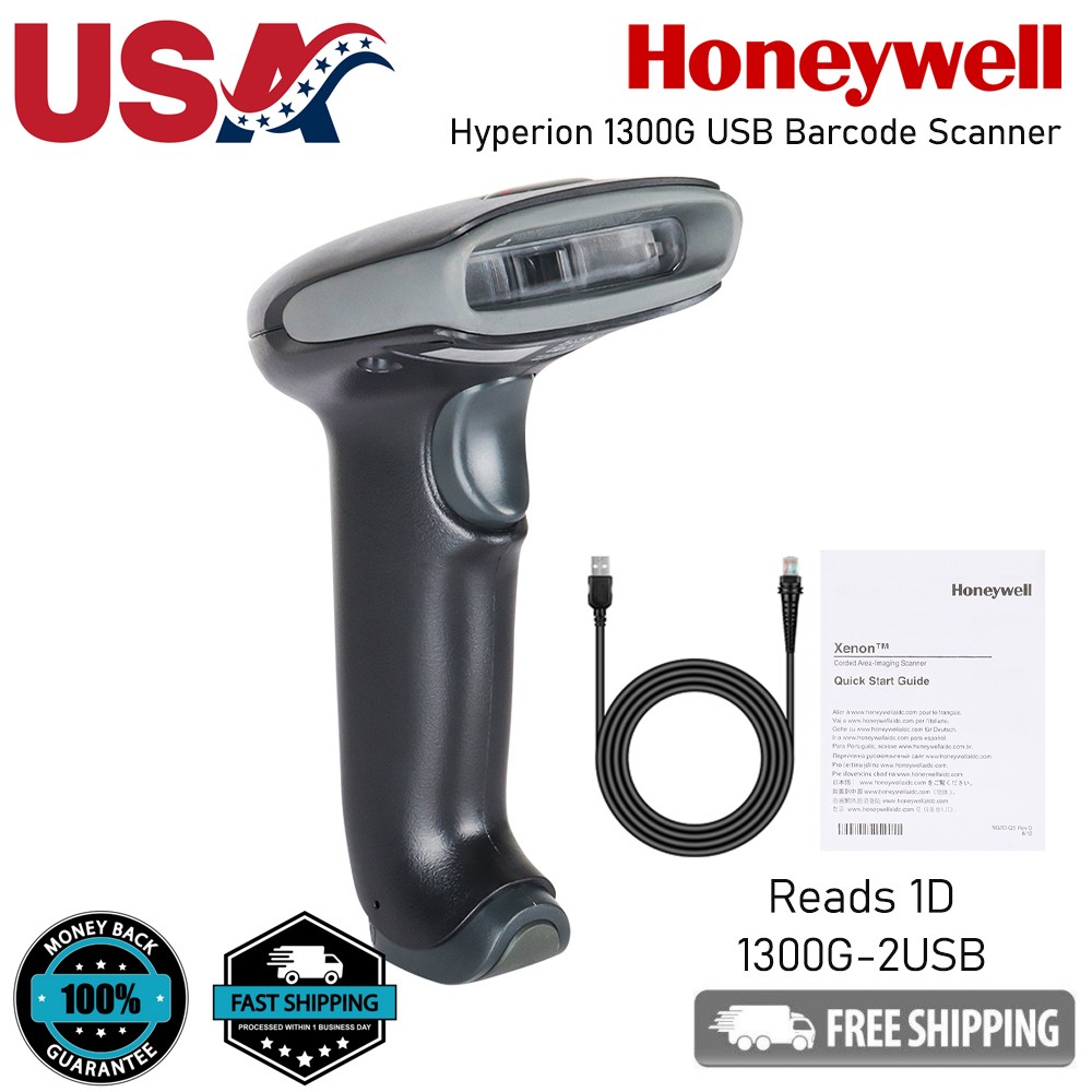 Honeywell Hyperion 1300G-2USB Wired Handheld 1D USB Barcode Scanner Reader Lot