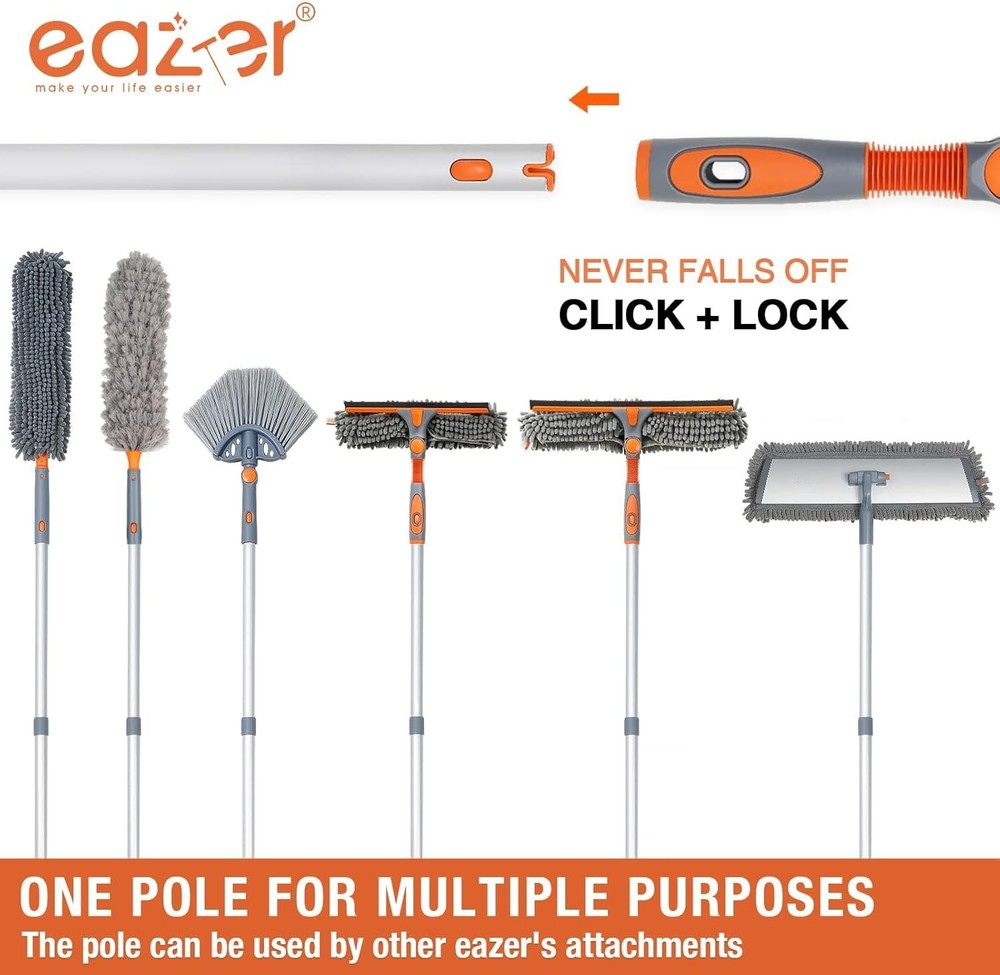 89'' Squeegee Window Cleaner 2 in 1 Rotatable Window Cleaning Tool Kit with E...