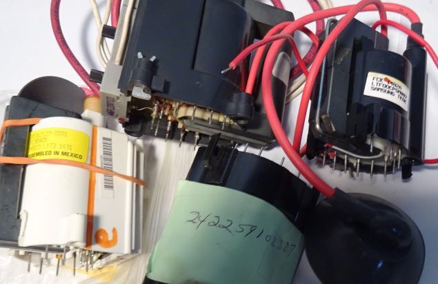 ** Lot # 13 - 4 DIFF - High Voltage - FLYBACK TRANSFORMERS - probably unused