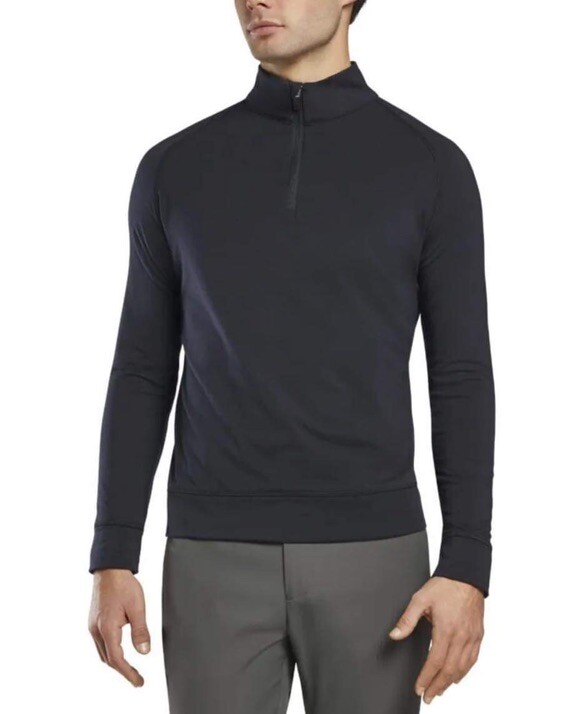 G/Fore Size Medium G4 Golf Black Onyx 1/4 Quarter Zip Pullover Luxe Staple Layer