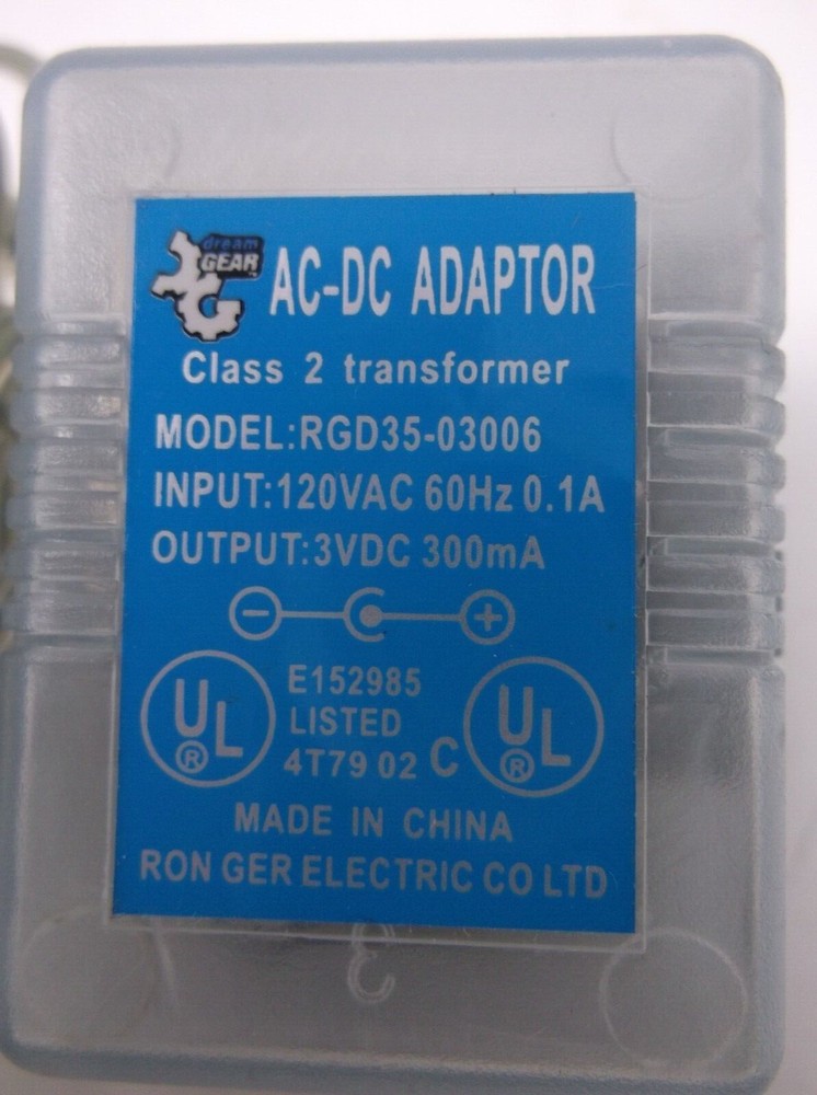 AC-DC Adaptor Class 2 Transformer Model RGD35-03006