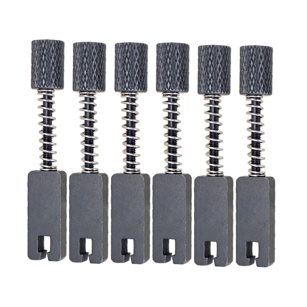 6Pcs Headless Electric Guitar Bridge String Saddles, Guitar Clamp String Block