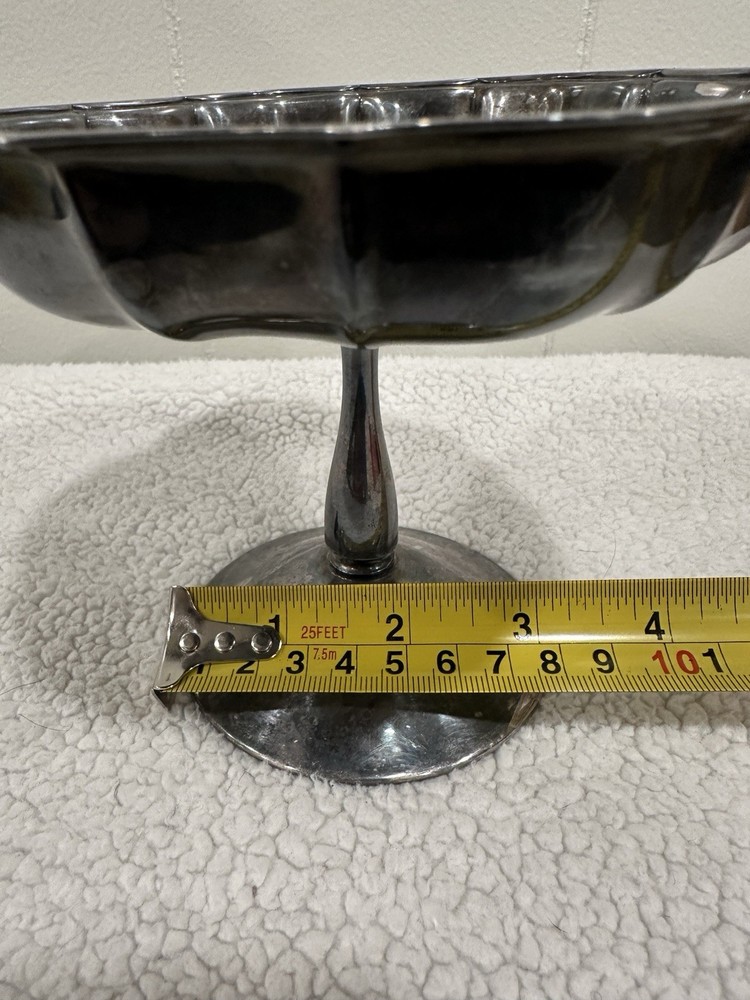 Antique Silverplate Chippendale Compote