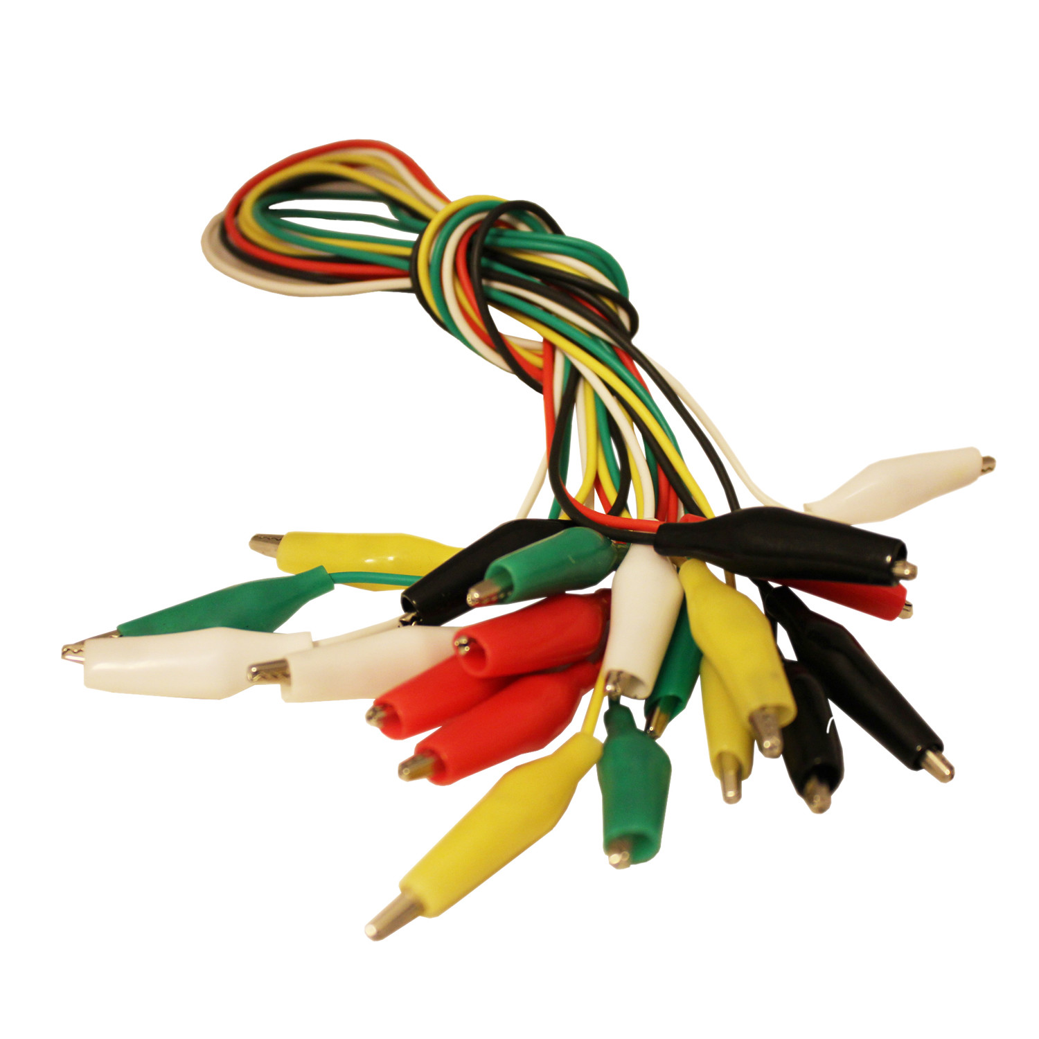 CompStudio 10Pcs 50cm Alligator Crocodile Clip Jumper Probe Lead Test Wire Small