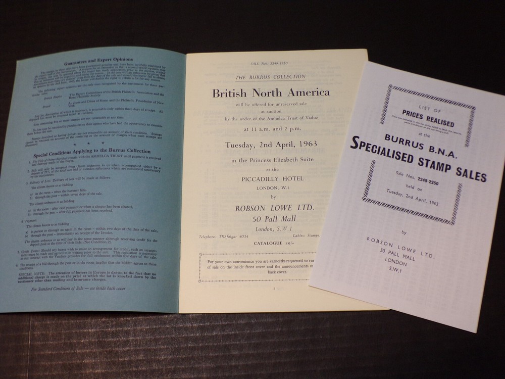The Burrus Collection of British North America auction catalog, 1963 (876)