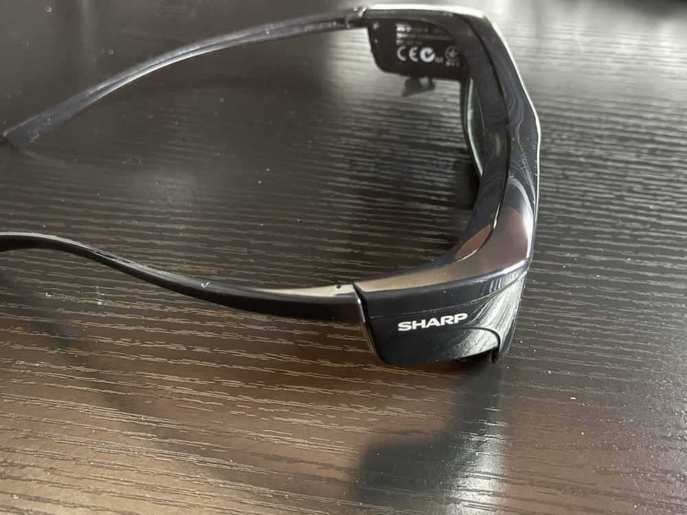 Sharp 3D TV Glasses Black Lightweight Comfortable Design for Sharp 3D Television