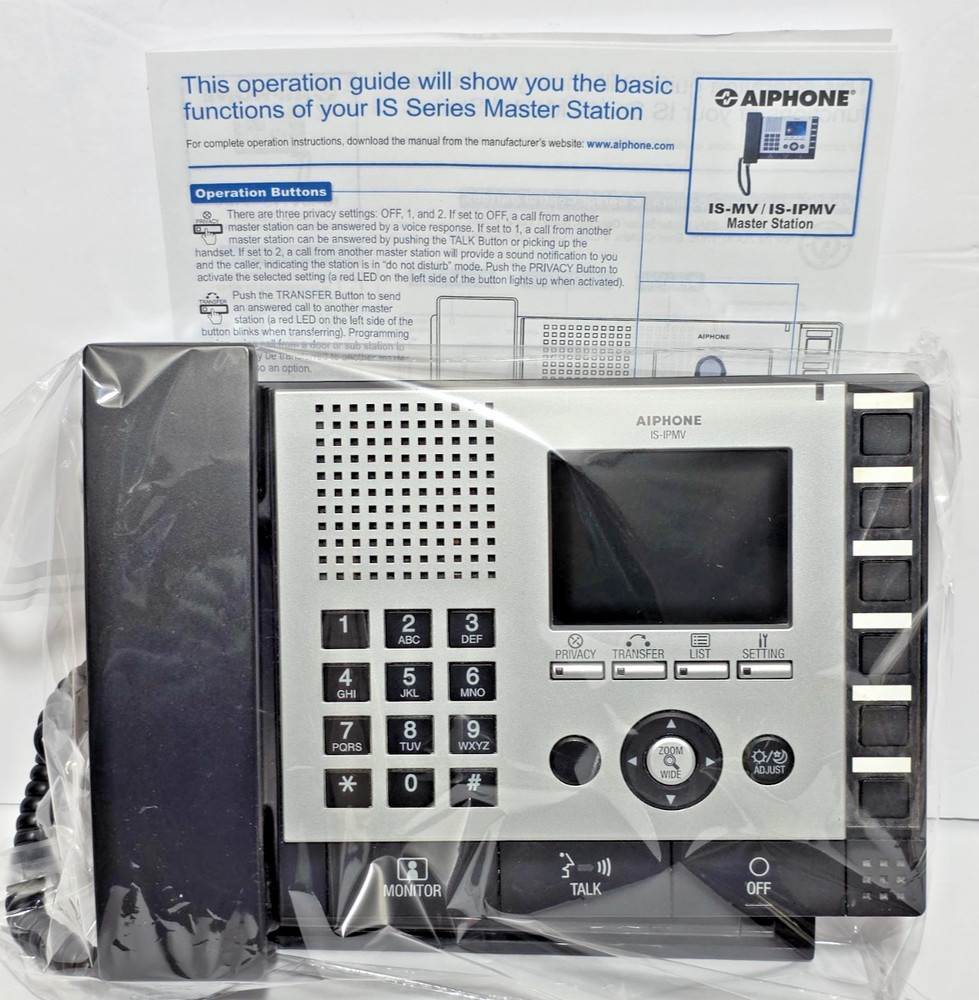 Aiphone IS-IPMV IP Video Master Station