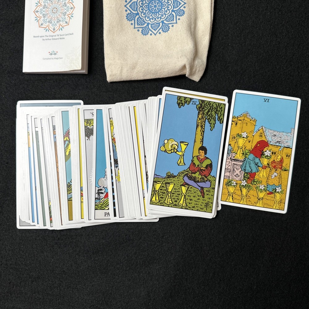 MagicSeer Classic Design- Tarot Cards Deck -with Guidebook Drawstring Bag NO BOX