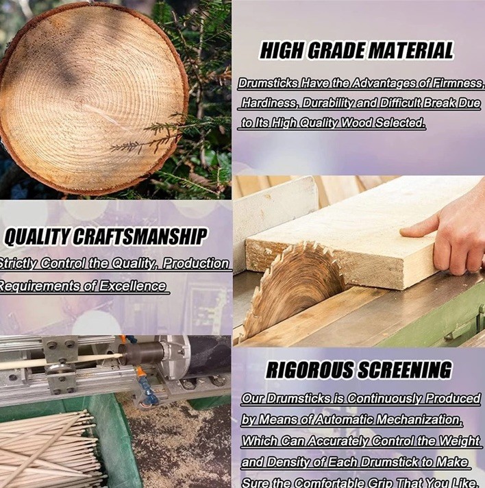 5A Drum Sticks Maple Drumsticks (Two Pair)