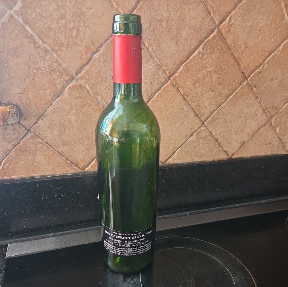 2002 Screaming Eagle Wine Empty Bottle with Cork.