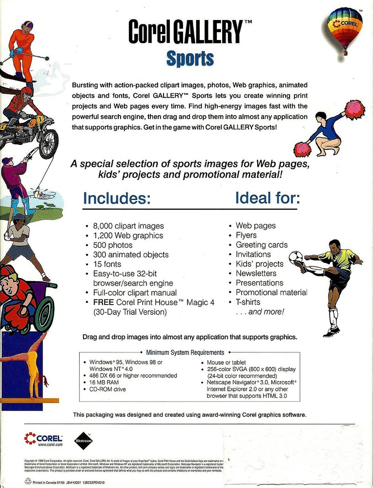 Corel Gallery SPORTS - THEME PACK COLLECTION !CD ONLY!