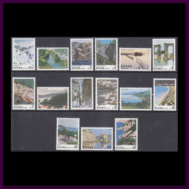 Greece Stamp Issue 1979 (1365-1379) Mint never Hinged