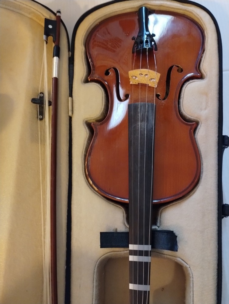 Mendini Beginners Violin cecilic / Beginner Kit Case, Bow,Rosen Size 4/4