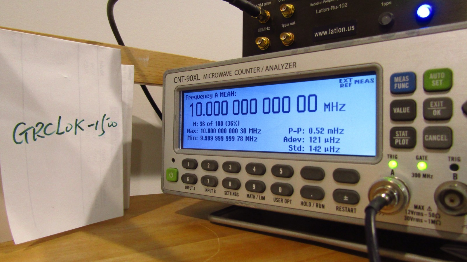 GPS disciplined Rubidium standard based on SPECTRATIME GRCLOK-1500