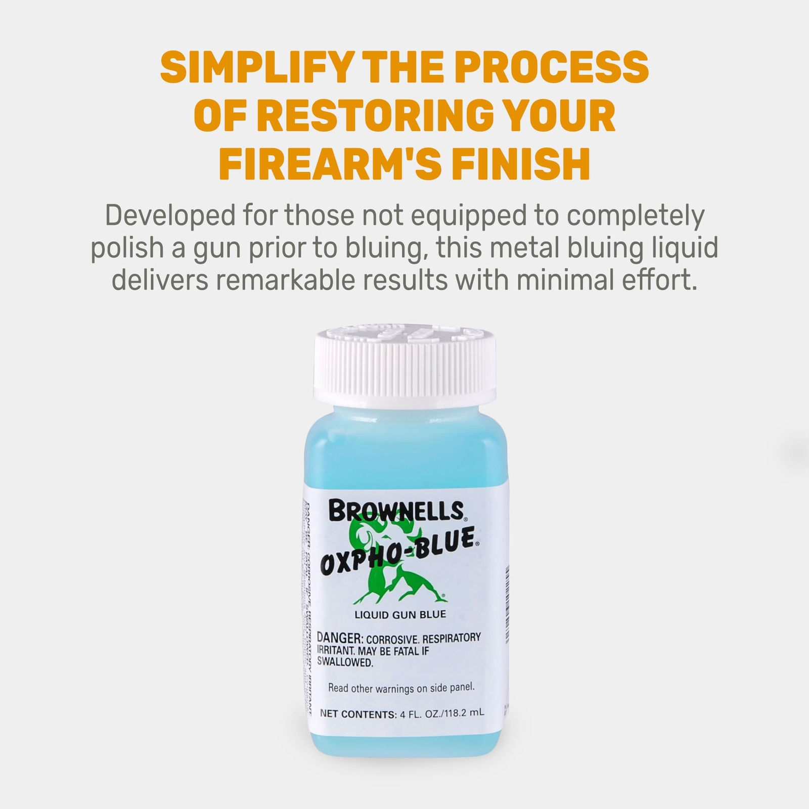Brownells Oxpho-Blue Liquid Gun Blue, Cold Bluing Solution 4oz