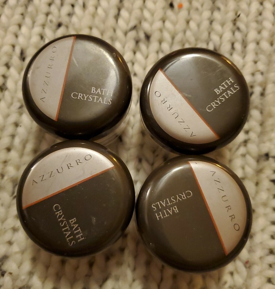 4 New Sealed Azzuro Bath Crystals Single Use