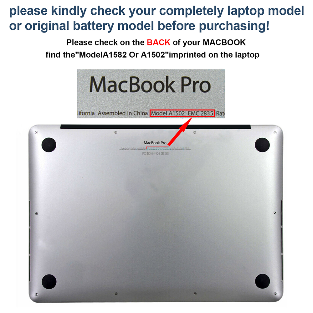 A1582 A1502 Battery for MacBook Pro 13 inch Retina Early 2015 Mid 2014 Late 2013