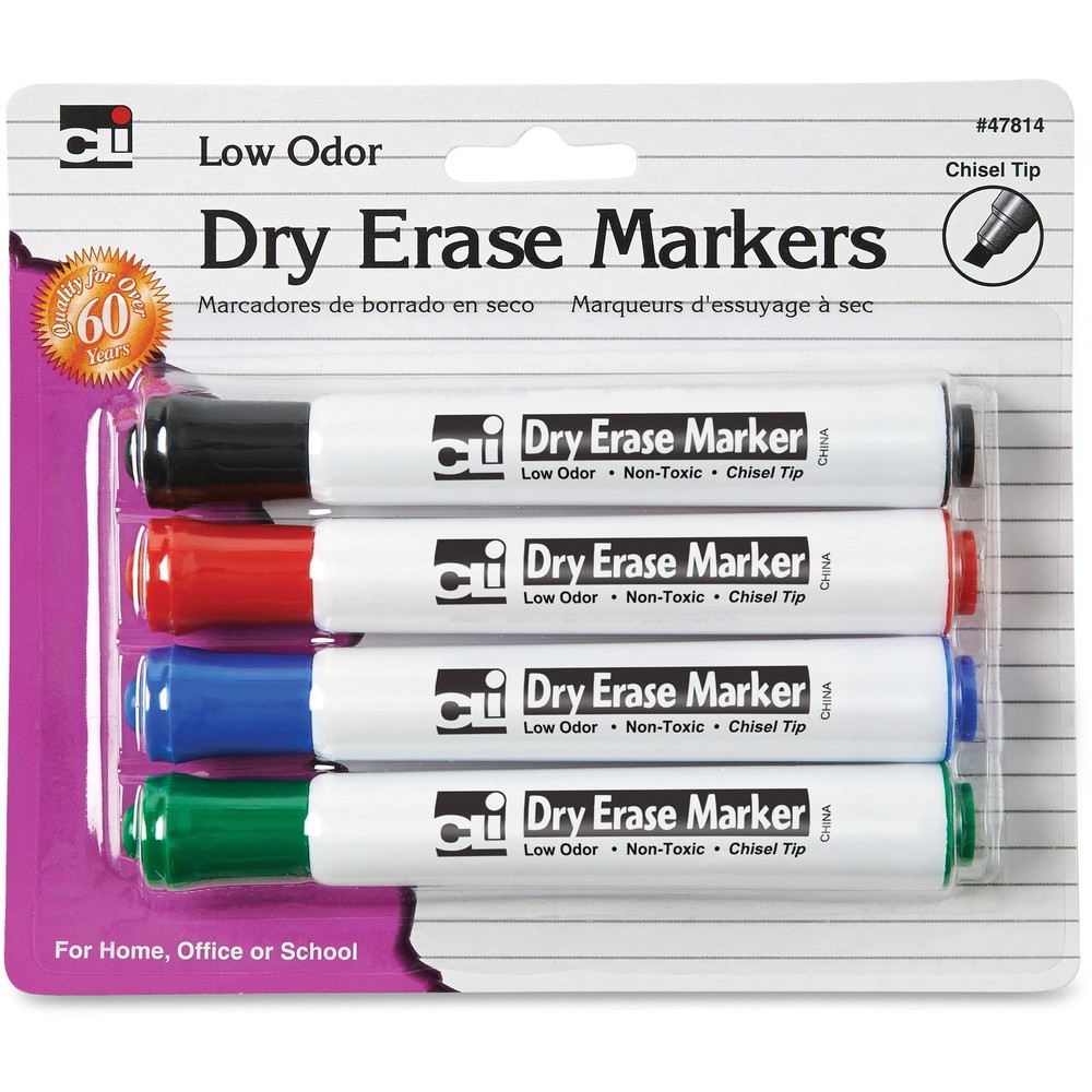 CLI Chisel Tip Dry Erase Markers (18505023)