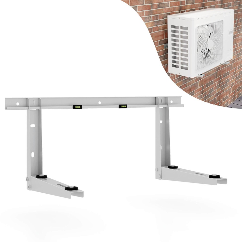Heavy-Duty Mini Split Wall Mounting Bracket w/Adjustable Crossbar & Levlers