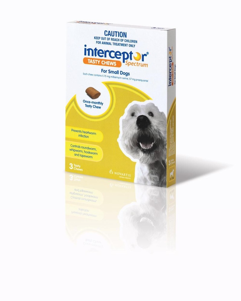 Interceptor Wormer for Small Dogs (4-11kg), 3's
