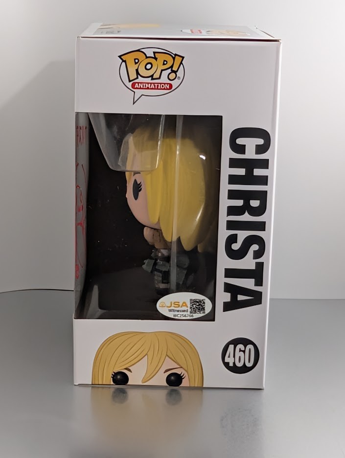 Shiori Mikami JVA Signed Auto Funko Pop #460 Christa Attack on Titan JSA Red