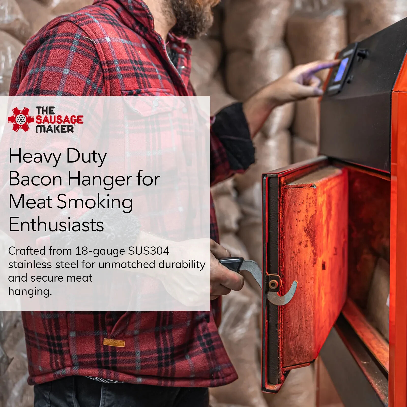 TSM® Heavy Duty Bacon Hanger Meat Hooks SUS304 Stainless Steel Butchers Hook