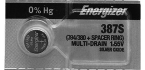 387S Energizer Silver Oxide 1.55 Volt 1 Battery